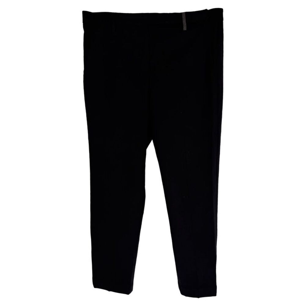 Brunello Cucinelli Straight-Leg Trousers in Black Wool